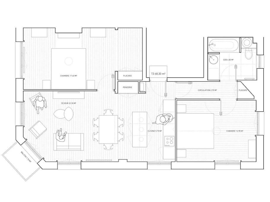 Au Coeur De Trouville. Appartement De 3 Pieces. Eksteriør bilde